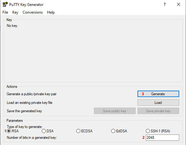 Create a public/private key pair
