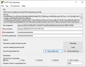 Generate the key for Key-Based SSH authentication with PuTTY